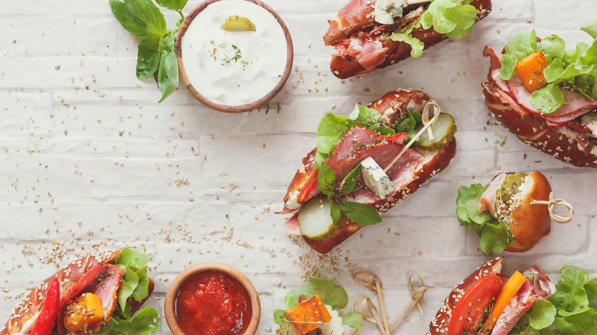 Belegte Brezeln und Snacks – Fingerfood Partyservice München