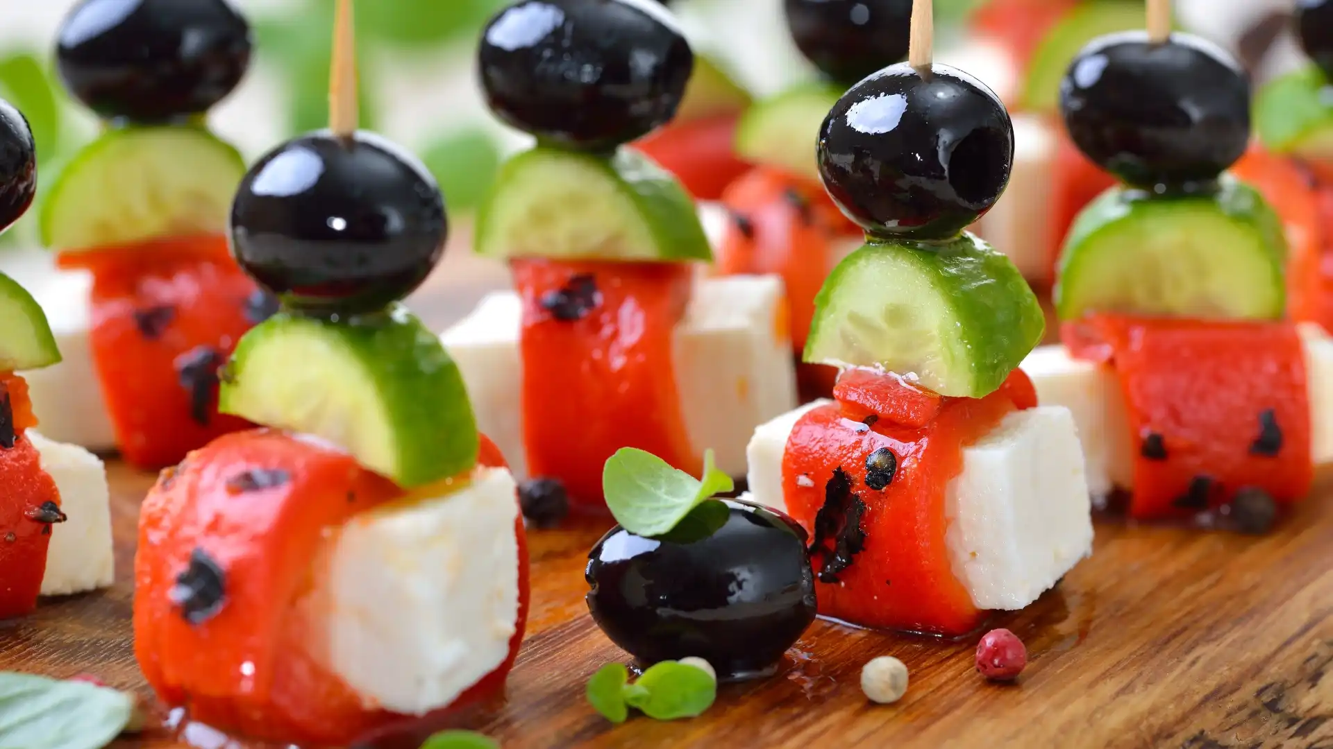 Fingerfood-spießchen mit Melone